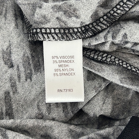 Cupio Asymmetrical Handkerchief Hem Cowl Neck Knit Dress Animal Print NWT - Picture 6 of 6